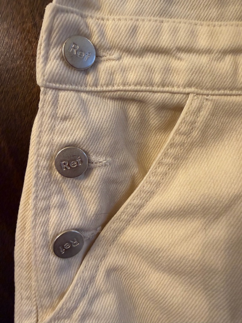 Reformation, Smith Style, Ivory Denim Overalls, Size 4 - Picture 5 of 16